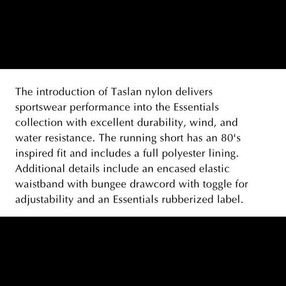 NWT Fear of God Essentials MENS nylon running short size Large SOLD OUT in gray - Picture 3 of 3